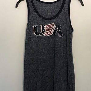 Blinged Out USA Dark Gray Tank Top